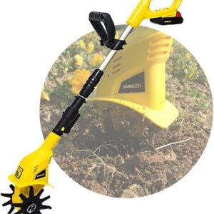 20V Electric Rotavator,4Ah Lithium Battery Cordless Cultivator with Blades Rotavators for The Garden Tiller Tiller Rotavator for Allotment