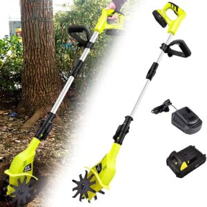 20V Electric Rotavator,5200Mah Lithium Battery Cordless Cultivator with Blades Rotavators,Tiller Rotavator for Allotment Lawn Garden