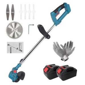 24V Cordless Lawn Trimmer/Lawn Mower, for Weeds with Two Batteries and Quick Charger, Light and Handy, for Trimming The Lawn, Lawn Care, Driveway and Edging of Paths