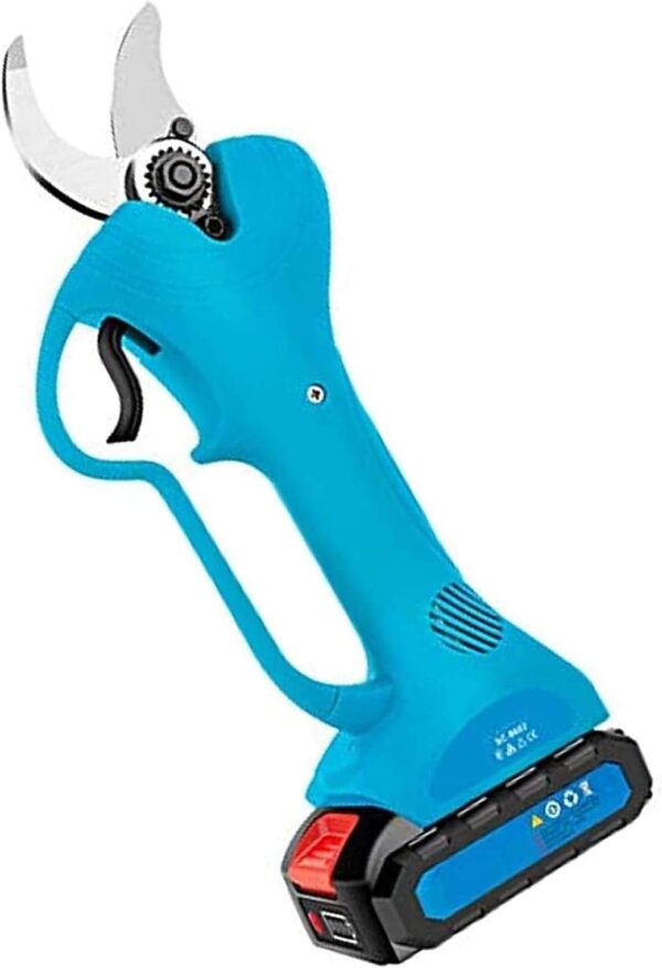 Cordless Electric Pruner with Cutting Diameter 30Mm Scratch Resistant Hand Design Powered Tree Branch Pruner with 2Pcs Lithium Battery
