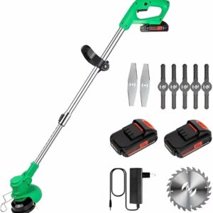 Cordless Grass Strimmer Electric Lawnmower Hand Push Lawn Mower 36V Lithium Battery Cordless Weed Electric Lawn Mower Push Type Electric Garden Tool Lawn Mower