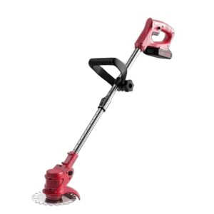 Cordless Grass Trimmer 24V, Brushless Garden Strimmer/Edger with 2 Battery and Blade, Grass Edger Trimmer Lawn Trimmer Brush Cutter