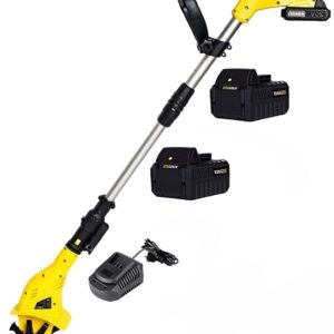 Cordless Rotavator Cordless Garden Cultivator, Electric Garden Cultivator for Gardens, Vegetable Plots (Two Batteries). Rotary Tiller, Garden, Field