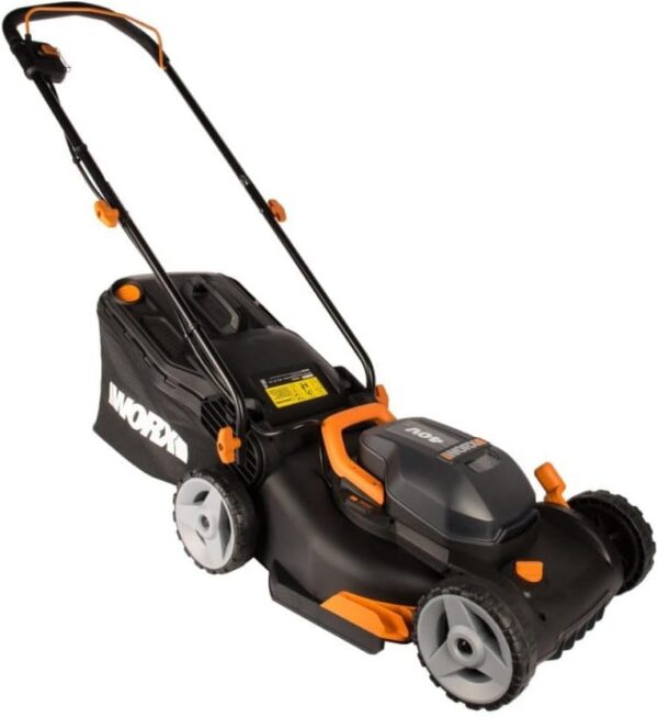 Efficient 40V Cordless 14" Lawn Mower with Dual Batteries & Charger