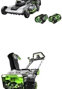 EGO 21-Inch Self-Propelled 56V Brushless Cordless Lawn Mower and 21-Inch 56V Cordless Auger-Propelled Snow Blower Bundle