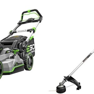 EGO Power+ 21-Inch Self-Propelled Mower, 15-Inch String Trimmer & Power Head Kit with Batteries and Chargers Included
