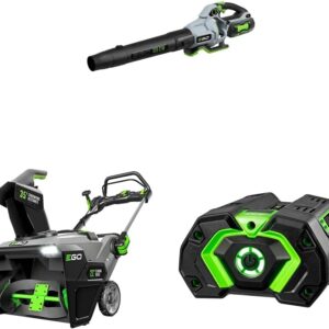 EGO POWER+ 56V Lithium-ion 650CFM Variable-Speed Turbo Cordless Leaf Blower with 21-Inch Cordless Peak Power Snow Blower