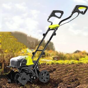 Electric Cultivator, Electric Garden Rotary Machine, Cordless Cultivator, Powerful Soil Cultivator, 36Cm Working Width, 18Cm Working Depth, for Lawn Garden