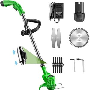 Electric Grass Trimmer String Trimmers Brush Cutter Lawn Mower Lithium-Ion Cordless W Eed Brush Cutter Kit Garden Tools with Replace Blade