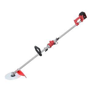 Electric Lawn Mower Cordless String Trimmer Weeder Small Household Electric Lawn Mower Yuanlin Multifunctional Weeder Retractable Rod (6ah Battery*2)