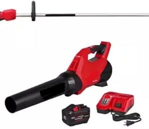 for Milwaukee M18 Fuel 18V 16 in. Brushless Cordless Batery Powered Straight Shaft String Trimmer w/Blower, 12.0 Ah Batery, Charger + TPT Premium cart storekid