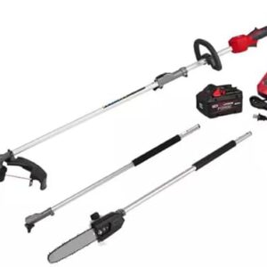 for Milwaukee M18 Fuel 18V 16 in. Brushless Cordless String Trimmer 8.0 Ah FORG Kit w/Pole Saw & 3 ft Extension Attachments + TPT Premium cart storekid