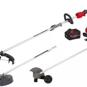 for Milwaukee M18 Fuel 18V 16 in. Brushless Cordless String Trimmer 8.0 Ah FORG Kit w/Edger & Brush Cutter Attachments + TPT Premium cart storekid