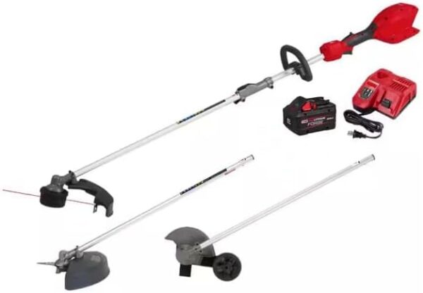 for Milwaukee M18 Fuel 18V 16 in. Brushless Cordless String Trimmer 8.0 Ah FORG Kit w/Edger & Brush Cutter Attachments + TPT Premium cart storekid