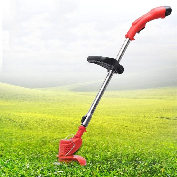 Handheld Lawn Mower Garden Weeder Machine, Cordless Grass Trimmer, Easy Grass Cut Electric Strimmer, 0-30CM Adjustable Range