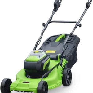 Lawn Mower - 37 cm Cutting Width 40 Litre Grass Box Close Edge Cutting Rear Roller Central Height Adjust -Weeder+Original Battery