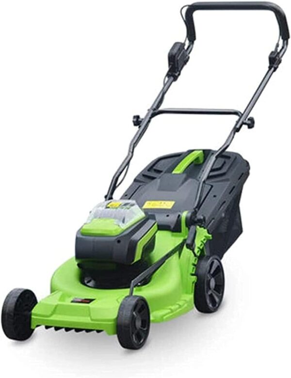 Lawn Mower - 37 cm Cutting Width 40 Litre Grass Box Close Edge Cutting Rear Roller Central Height Adjust -Weeder+Original Battery