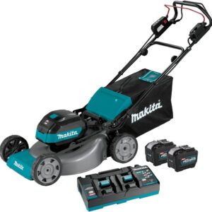 Makita GML01PL 40V max XGT Brushless Lithium-Ion 21 in. Cordless Self-Propelled Commercial Lawn Mower Kit with 2 Batteries (8 Ah)