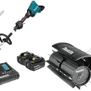 Makita XUX01M5PT 18V X2 (36V) LXT Lithium-Ion Brushless Cordless Couple Shaft Power Head Kit with String Trimmer Attachment (5.0Ah) with SW400MP Paddle Sweep Couple Shaft...