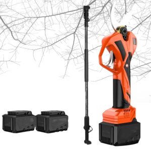 Professional Cordless Pruner Electric Pruning Shears Secateurs with 200cm High Reach Extension Pole, Cordless Pruning Shears for Gardening Cordless Tree Pruner, 35mm Cutting...
