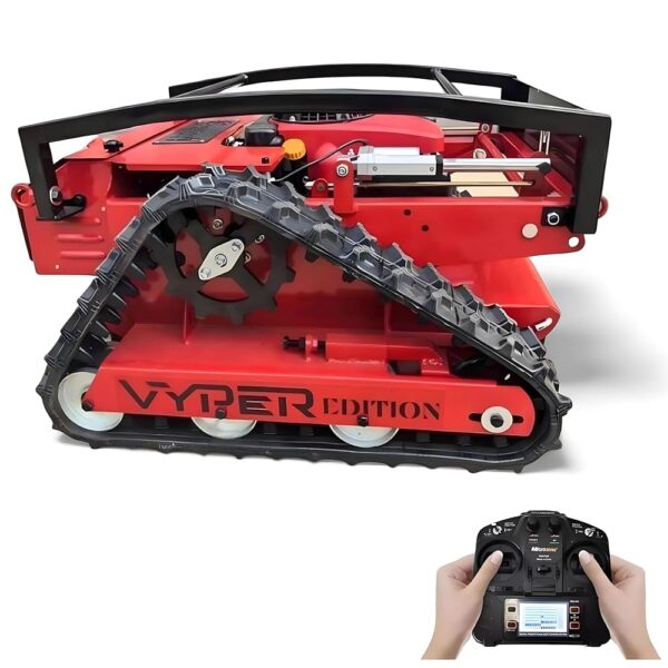 Remote Controlled Lawn Mower| 55° Slope Capability | Hybrid Self-Charging Dual Battery | Brushless Motors | Zero Turn | Adjustable Cutting Deck (Mower)