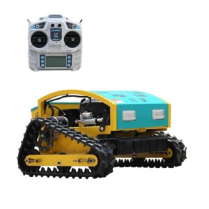 Robotic Control Lawn Mower with Lifting Head Heavy-Duty Crawler Drive for 80% Slopes Long-Range Remote Control All-Terrain for Lawns/Orchards Durable Cordless Electric Yard Machine