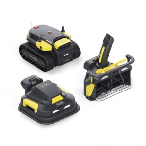 YARBO Robot Lawn Mower and Robotic Snow Blower with Modular Design, Auto-Charging, Obstacle Detection, AI Multi-Zone Mapping & RTK for Navigation