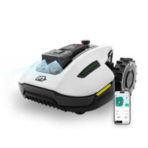 YUKA Mini 500H Robotic Lawn Mower Reception 0.12 Acre,Max. 0.17 Acre, Ultrasense AI Vision+ RTK Positioning, Auto Mapping, App Control, 50% Slope, Cutting Height 2''~3.5'', 15...